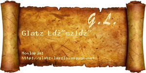 Glatz László névjegykártya